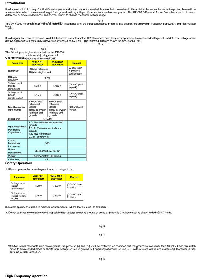 Differential Active Probe